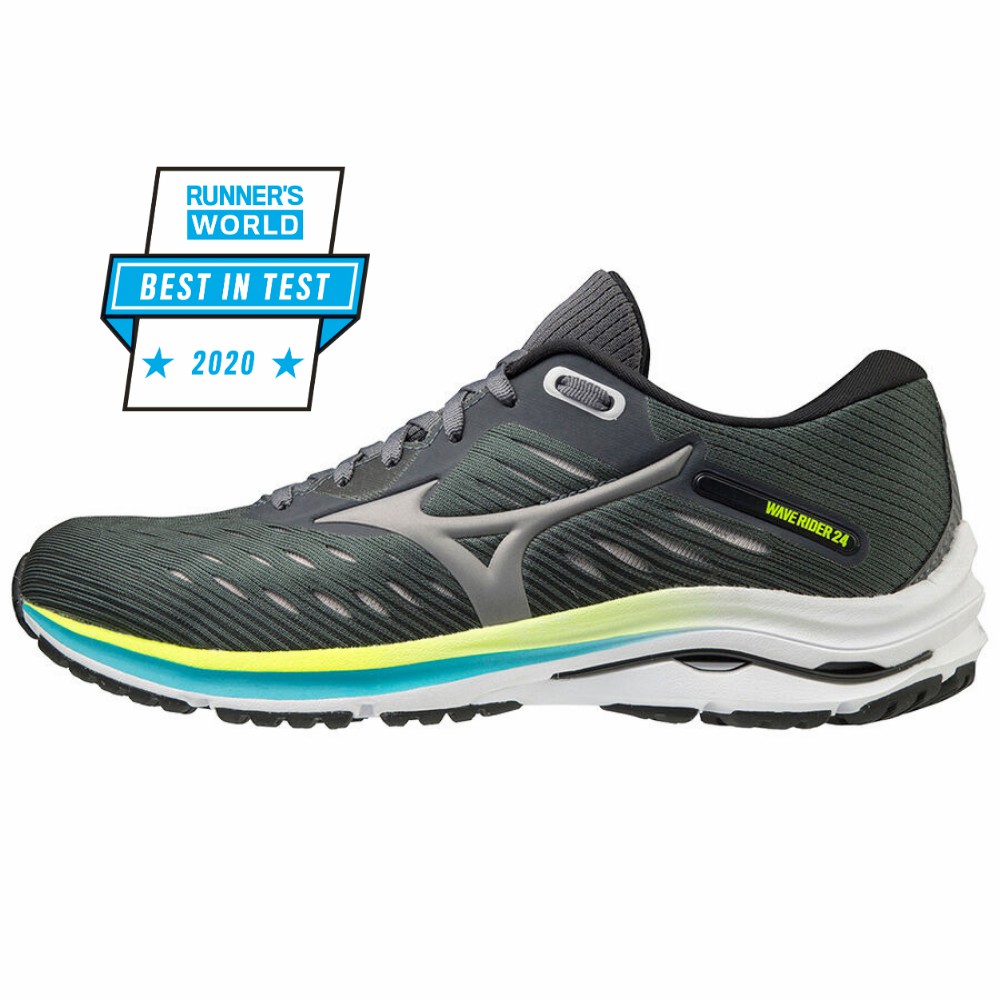 Sapatilhas Running Mizuno Wave Rider 24 - Mulher - Cinzentas/Azuis - HLDKT5347